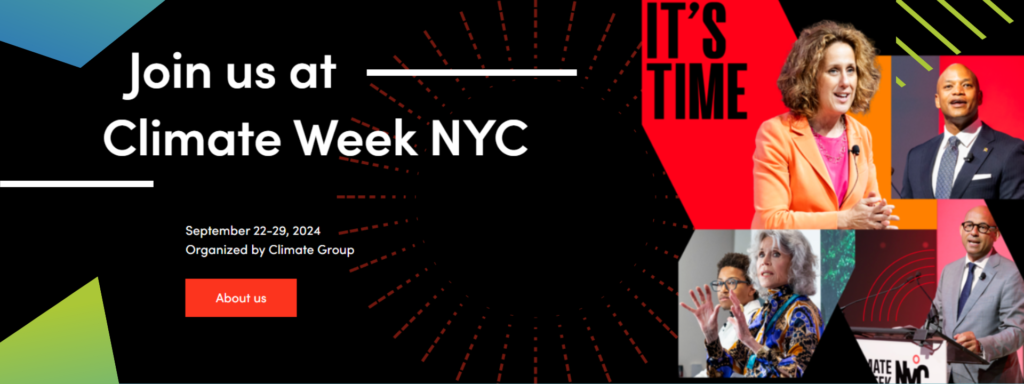 Climate Week New York City's promotional web banner.